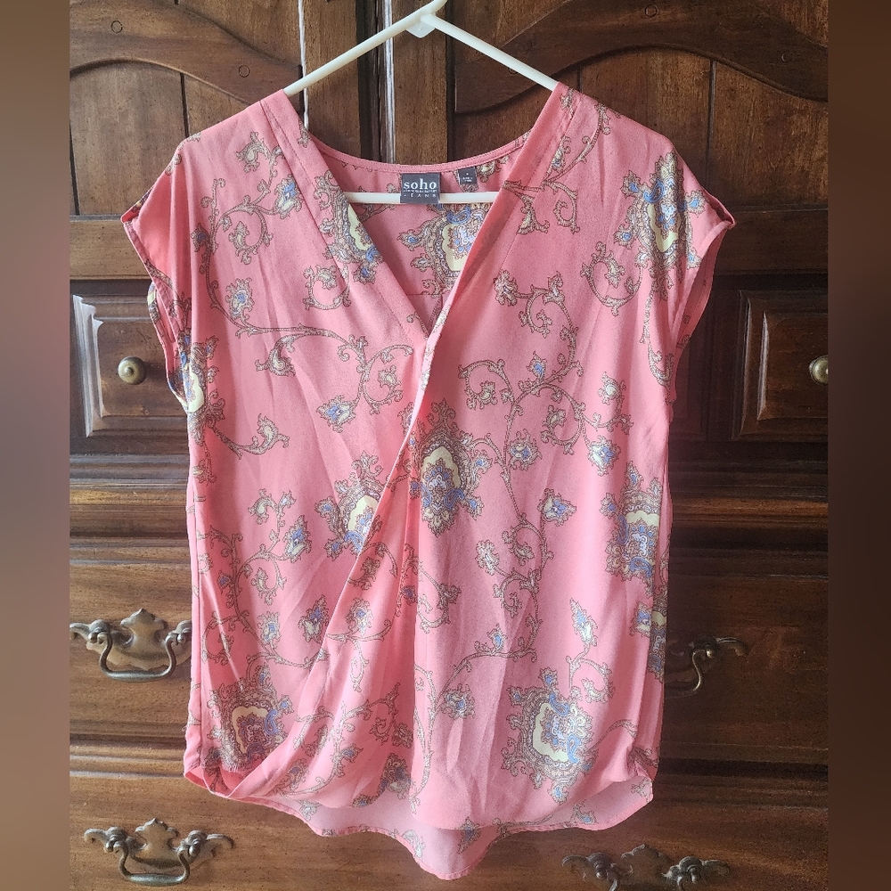 Soho Pink Floral Women's Top